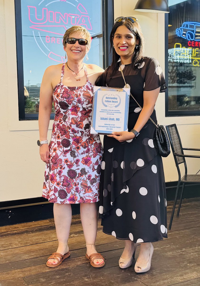 University of Utah GI Fellowship (@utahgifellows) on Twitter photo Big congrats to <a href="/IshaniShah24/">Ishani Shah, MD</a> for being awarded “Outstanding Fellow of the Year”! A star in the making! ⭐️
<a href="/KByrneGastroMD/">Kathryn R Byrne, MD</a> <a href="/InadomiJ/">John Inadomi</a> <a href="/UofUHealth/">University of Utah Health</a> <a href="/UofUInternalMed/">University of Utah Department of Internal Medicine</a> Big congrats to <a href="/IshaniShah24/">Ishani Shah, MD</a> for being awarded “Outstanding Fellow of the Year”! A star in the making! ⭐️
<a href="/KByrneGastroMD/">Kathryn R Byrne, MD</a> <a href="/InadomiJ/">John Inadomi</a> <a href="/UofUHealth/">University of Utah Health</a> <a href="/UofUInternalMed/">University of Utah Department of Internal Medicine</a>
