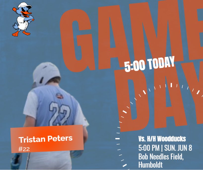 The Blue Teal take on the Woodducks in Humboldt! First pitch at 5:00!