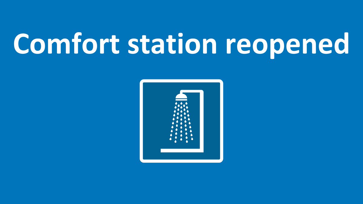 Water is now restored. 

Our comfort stations, water taps, and trailer sanitation station are now available again.