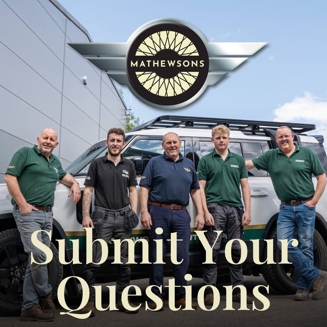 This week, we will be filming more of the Mathewsons Q&amp;As! 🙋‍♂️ 

This is your chance to get further insight into life at Mathewsons - submit your questions through the form below! 🚘 

Submit your questions 👉  shorturl.at/GDvxf
Watch past episodes 👉 shorturl.at/lDNlW