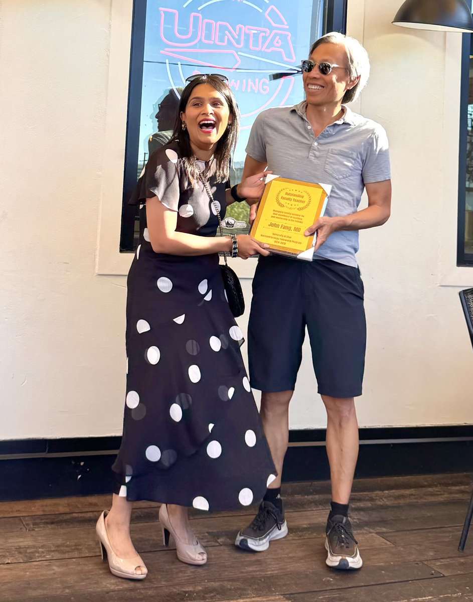 University of Utah GI Fellowship (@utahgifellows) on Twitter photo Our very own Dr. John Fang: scoping out talent, mentoring like a pro, and now officially voted Faculty Mentor of the Year by all our fellows! Congratulations Dr. Fang! 🥂 ⭐️💩
<a href="/KByrneGastroMD/">Kathryn R Byrne, MD</a> <a href="/UofUInternalMed/">University of Utah Department of Internal Medicine</a> <a href="/InadomiJ/">John Inadomi</a> <a href="/UofUHealth/">University of Utah Health</a> Our very own Dr. John Fang: scoping out talent, mentoring like a pro, and now officially voted Faculty Mentor of the Year by all our fellows! Congratulations Dr. Fang! 🥂 ⭐️💩
<a href="/KByrneGastroMD/">Kathryn R Byrne, MD</a> <a href="/UofUInternalMed/">University of Utah Department of Internal Medicine</a> <a href="/InadomiJ/">John Inadomi</a> <a href="/UofUHealth/">University of Utah Health</a>
