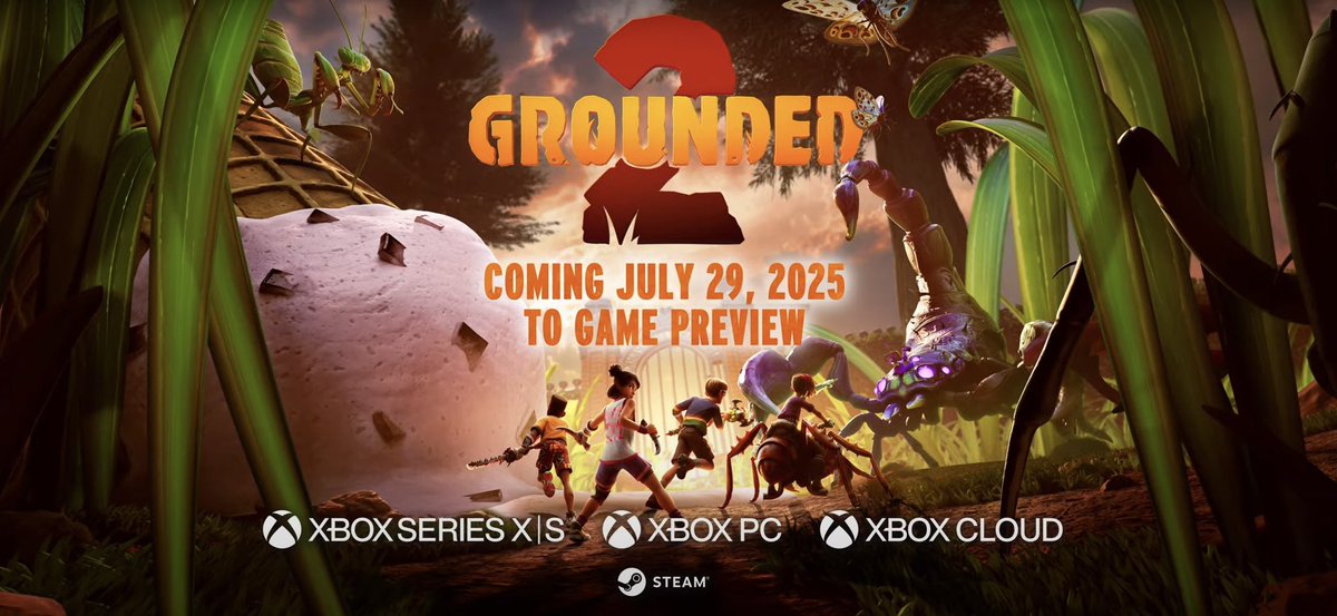 OptionsUS's tweet image. FINALLY able to announce what I’ve been working on. 

Grounded 2 releases July 29, 2025

🫡