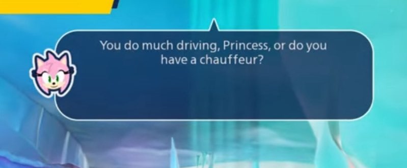 Shadvexx's tweet image. Meanwhile this was literally Amy in the last Sonic racing game