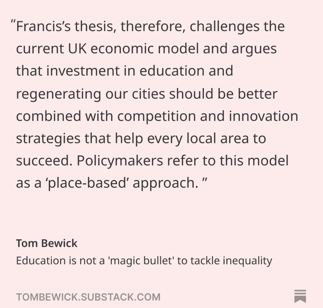 Tom Bewick (@tombewick) on Twitter photo ✍️ My latest Substack reviews a speech given last week by <a href="/FrancisAlun/">The B&FC Principal</a> chair of the government’s Social Mobility Commission👇
open.substack.com/pub/tombewick/… ✍️ My latest Substack reviews a speech given last week by <a href="/FrancisAlun/">The B&FC Principal</a> chair of the government’s Social Mobility Commission👇
open.substack.com/pub/tombewick/…