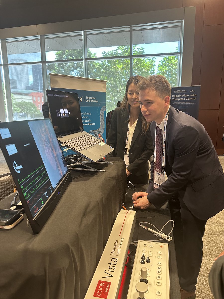 MdChaar's tweet image. Yale medical students in action at the heart of the action at VAM2025