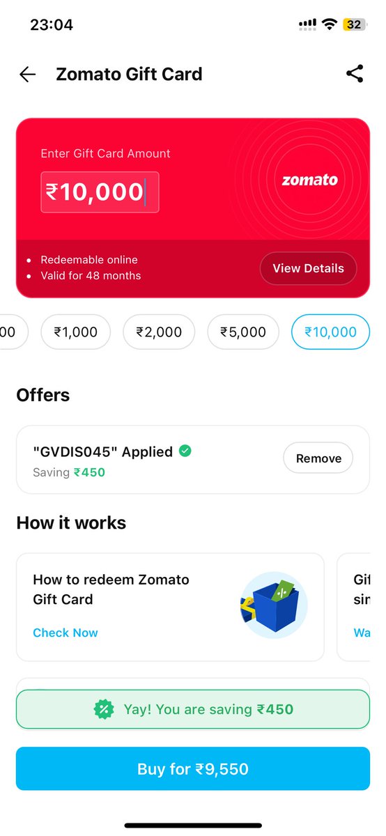 Sir, no doubt EazyDiner gives great discounts, but <a href="/zomato/">zomato</a> offers almost the same, and that too without any convenience fee 😉

Bonus Tip: You can also pay via <a href="/zomato/">zomato</a> gift cards, available on <a href="/Paytm/">Paytm</a> at a 4.5% discount. Win-win! 👌

#ccgeek
