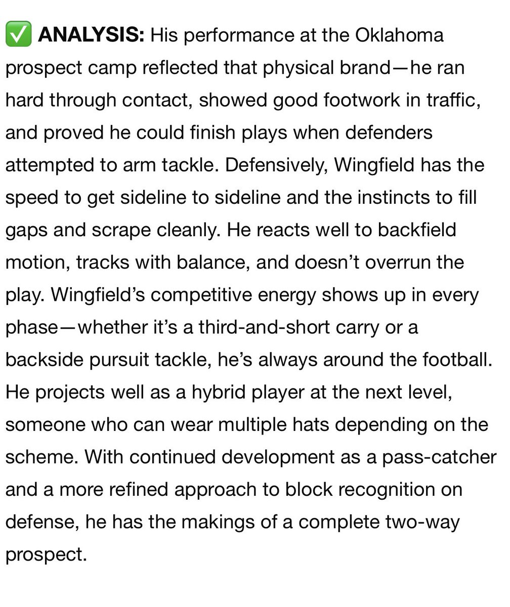 Cameron Wingfield β (@cam_wingfield_3) on Twitter photo Thanks for the write up <a href="/sixstarfootball/">Six Star Football | PLUS+</a> from the <a href="/OU_Football/">Oklahoma Football</a> camp last weekend
<a href="/streetziam/">GREG MARCUS</a> <a href="/DannyServance/">Danny Servance</a> <a href="/coachkellison63/">Kevin Ellison</a> <a href="/CoachWill1424/">William Jones</a> <a href="/RecruitEllison/">ELLISON RECRUITING</a> Thanks for the write up <a href="/sixstarfootball/">Six Star Football | PLUS+</a> from the <a href="/OU_Football/">Oklahoma Football</a> camp last weekend
<a href="/streetziam/">GREG MARCUS</a> <a href="/DannyServance/">Danny Servance</a> <a href="/coachkellison63/">Kevin Ellison</a> <a href="/CoachWill1424/">William Jones</a> <a href="/RecruitEllison/">ELLISON RECRUITING</a>