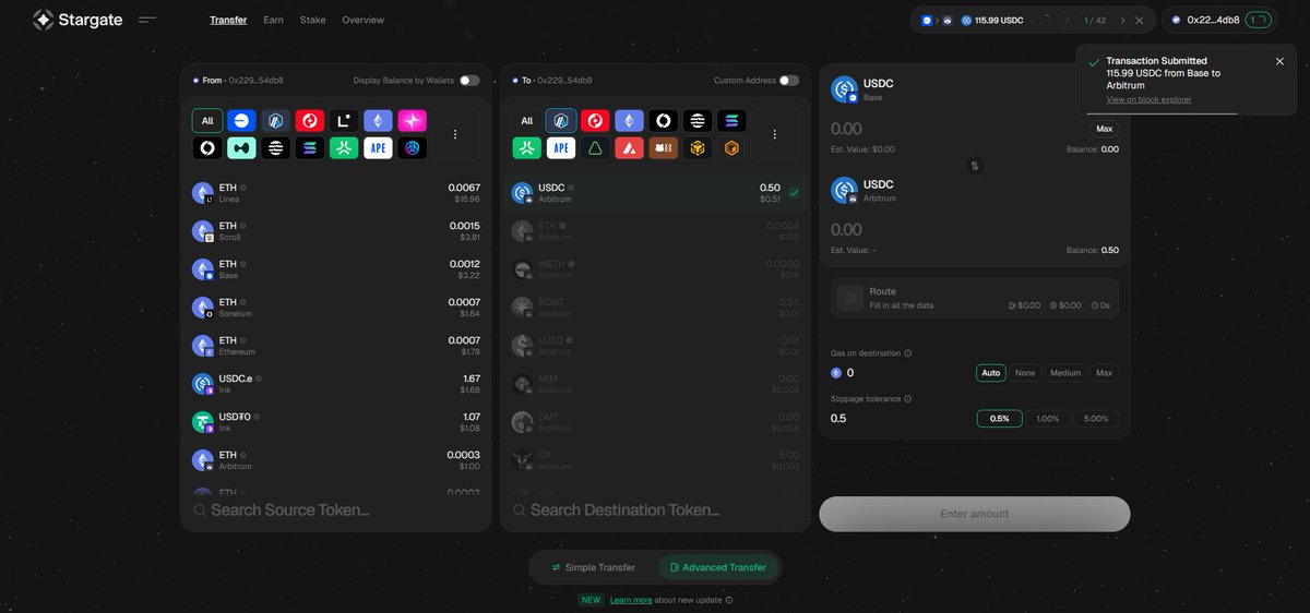 Short Rating Of <a href="/StargateFinance/">Stargate</a> Bridge

UI 10/10
Bridge ∞/10

<a href="/PrimordialAA/">Bryan Pellegrino (臭企鹅)</a> LayerZero Is The Best Thing Ever Happend To Crypto🤍