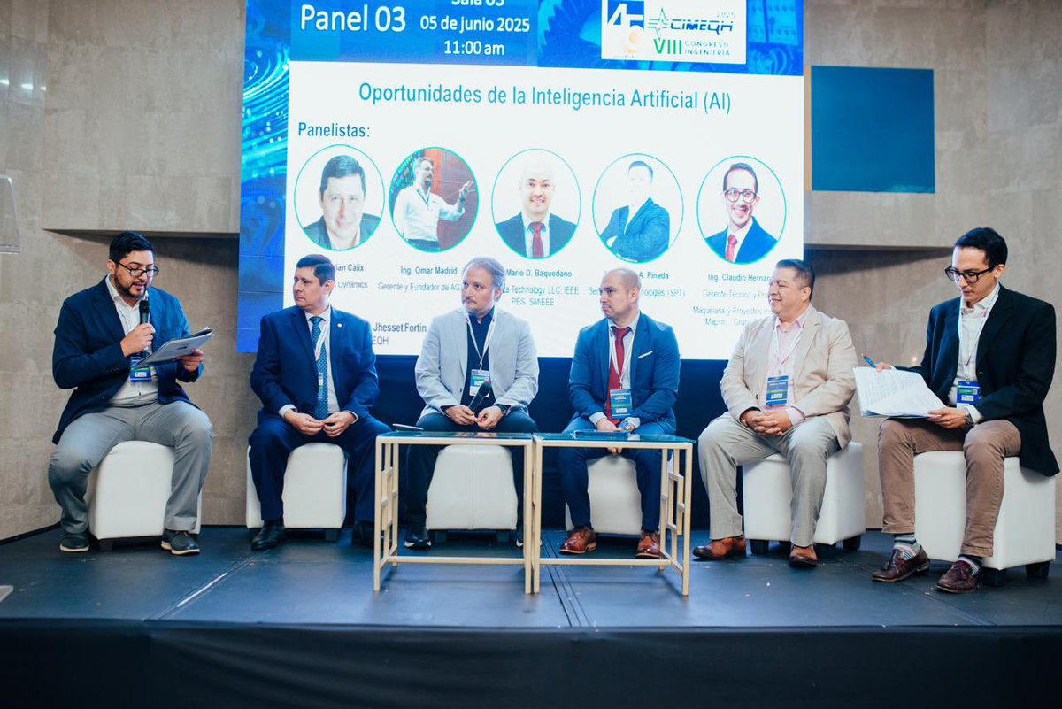 CIMEQH's tweet image. Algunas fotografías de los paneles de expertos desarrollados en el VIII Congreso de Ingeniería CIMEQH 2025

#congresocimeqh2025
#ingenieriahonduras
#congresodeingenieria