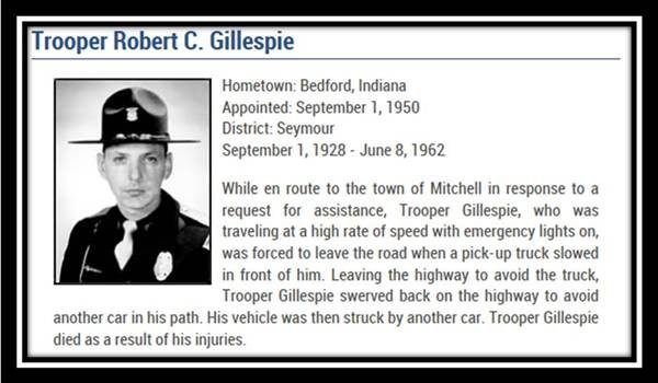 ISPJasper's tweet image. Sixty-three years ago on this date we lost Trooper Robert C. Gillespie.