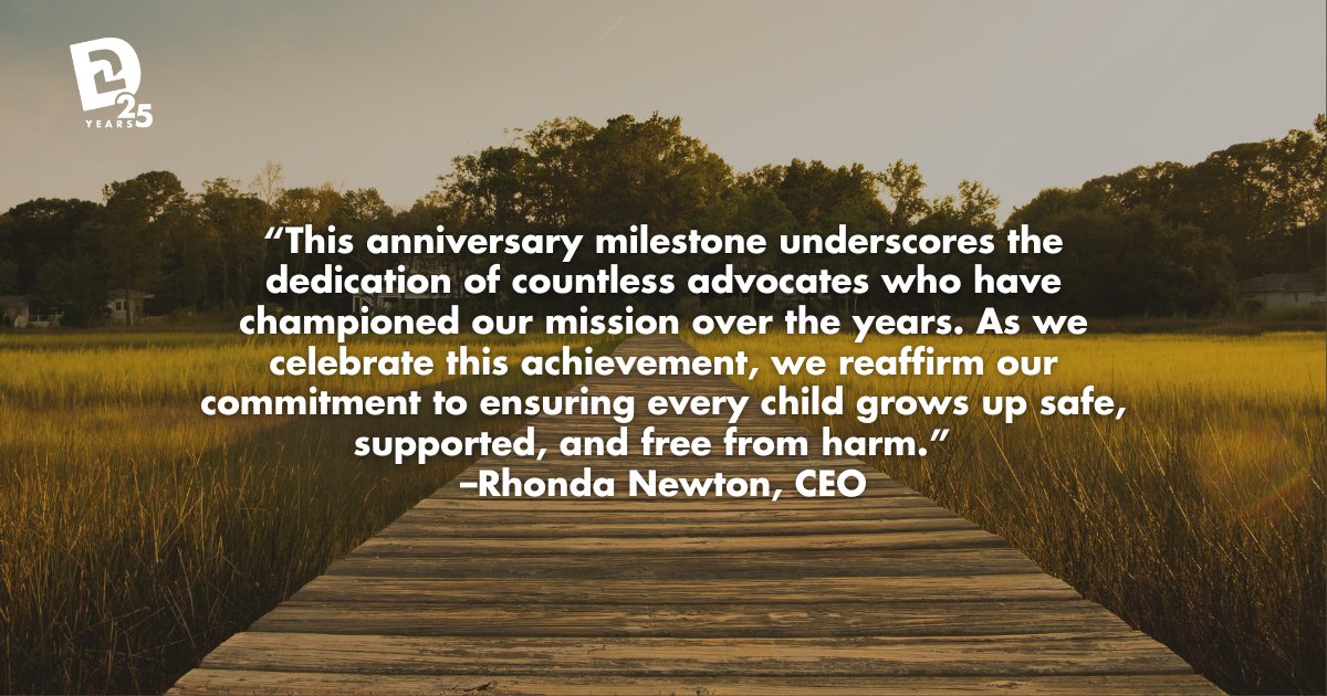 Darkness2Light's tweet image. 25 years strong—and nearly 2.5 million adults empowered with the tools to protect children and prevent abuse. 💪✨
Ready to be part of the movement to end child sexual abuse? Visit D2L25.org to explore our anniversary goals and take action.
#PreventionIsPossible