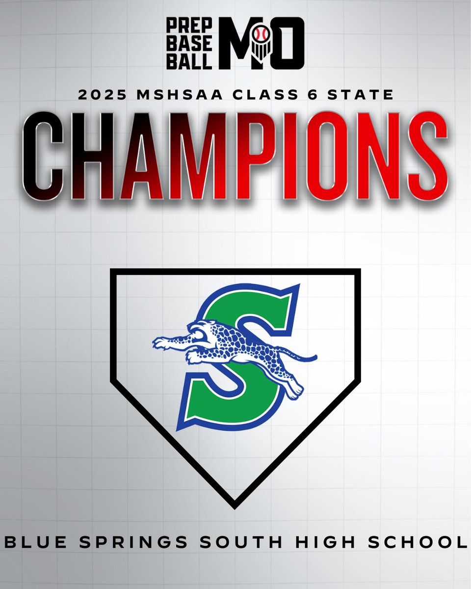 Prep Baseball Missouri (@prepbaseballmo) on Twitter photo ๐ฎ๐ฌ๐ฎ๐ฑ ๐ ๐ฆ๐๐ฆ๐๐ ๐๐๐๐ฆ๐ฆ ๐ฒ ๐ฆ๐ง๐๐ง๐ ๐๐๐๐ ๐ฃ๐๐ข๐ก๐ฆ ๐
Congratulations to the Blue Springs South Jaguars on winning the 2025 Class 6 State Championship!
<a href="/BSSHS_Baseball/">Blue Springs South Baseball</a> ๐ฎ๐ฌ๐ฎ๐ฑ ๐ ๐ฆ๐๐ฆ๐๐ ๐๐๐๐ฆ๐ฆ ๐ฒ ๐ฆ๐ง๐๐ง๐ ๐๐๐๐ ๐ฃ๐๐ข๐ก๐ฆ ๐
Congratulations to the Blue Springs South Jaguars on winning the 2025 Class 6 State Championship!
<a href="/BSSHS_Baseball/">Blue Springs South Baseball</a>