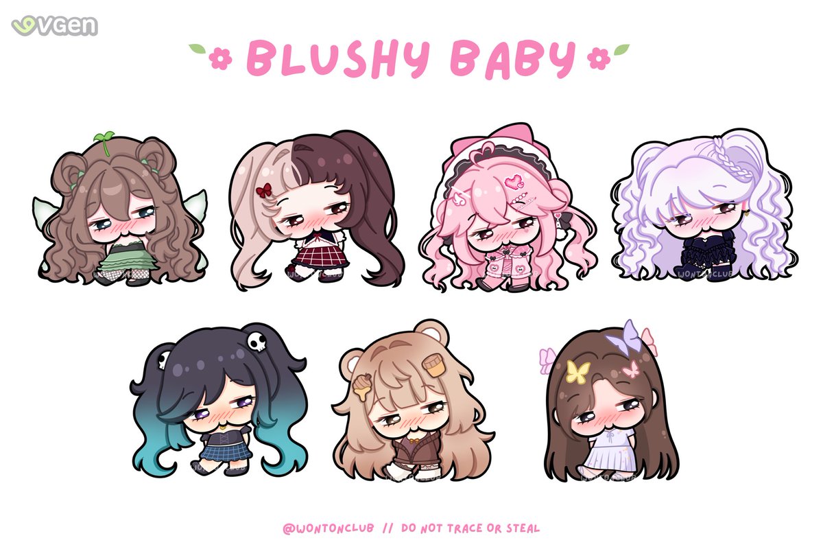 blushy baby ych is now OPEN! 🎀

✦ — $12usd only 
✦ — limited slots only! will use vgen request system so everyone has a chance to submit~ 
✦ — order thru VGen below

↻  +  ♡︎ are appreciated!