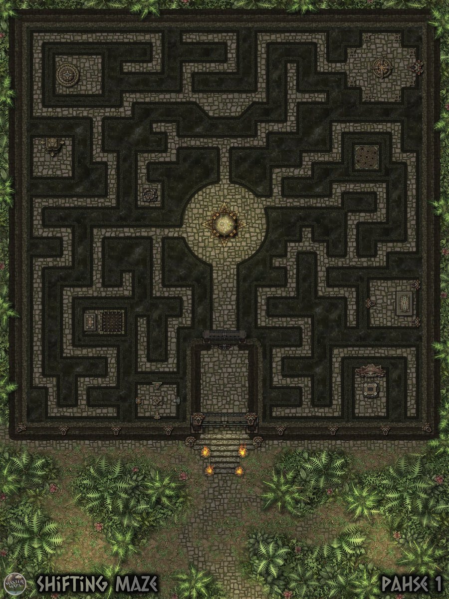 master_maps's tweet image. Shifting Maze - Phase 1 [60x80] #dnd #dndmaps #ttrpgmaps #tabletoprpg #battlemap patreon.com/posts/shifting…