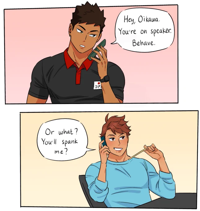 can't take him anywhere

#iwaoi #岩及 #iwaizumi #oikawa #ハイキュー 