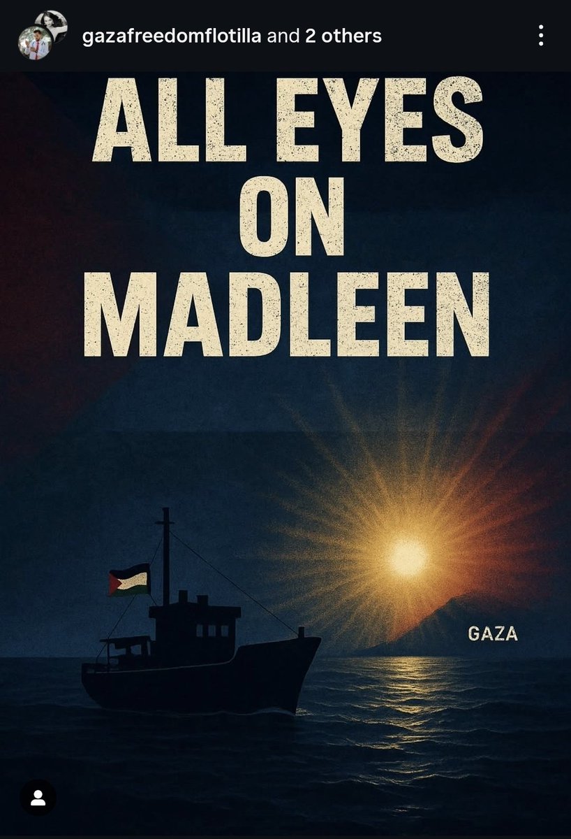 #Madleen #MadleenToGaza #GazaFreedomFlotilla