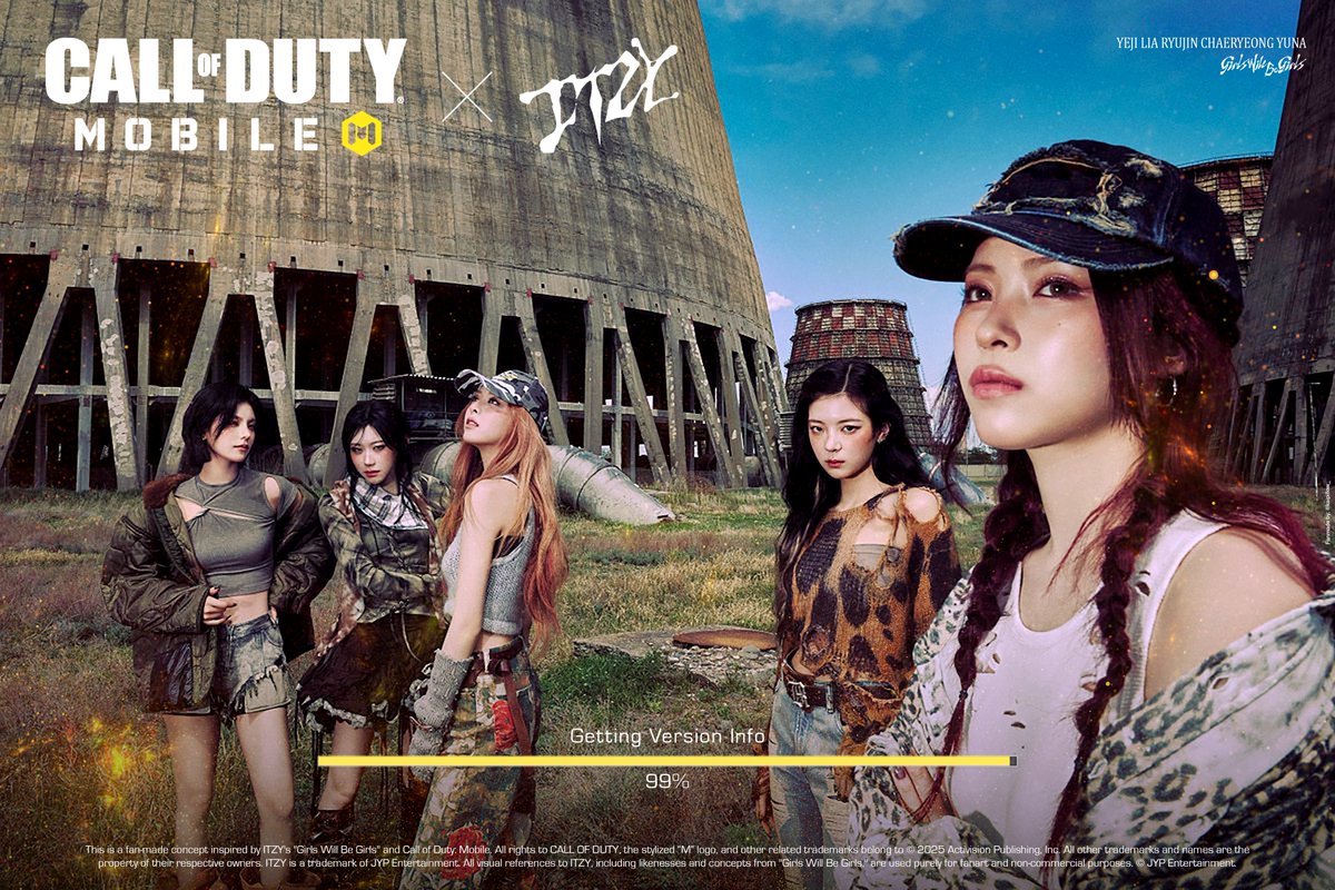 kaipillow_'s tweet photo. CALL OF DUTY: MOBILE x ITZY
Fanmade Loading Screen &amp; Loadout Concept

I just love CODM, so I thought I'd make an edit too. I had a lot of fun working on this! ☺️

- Loadout concept on the thread

#ITZY #ITZYComeback
#ITZY_GirlsWillBeGirls
#ITZY_GWBG https://t.co/bygwZWiFiD
