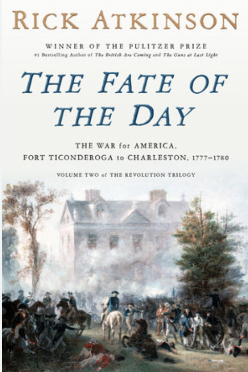 LoisMacMillan3's tweet photo. Watching @Gilder_Lehrman #bookbreaks with Rick Atkinson and his new book, THE FATE OF THE DAY, with @genabeans! Incredible discussion and can't wait to finish this book! Thanks again, GLI!!! https://t.co/6jtc3gW3z5