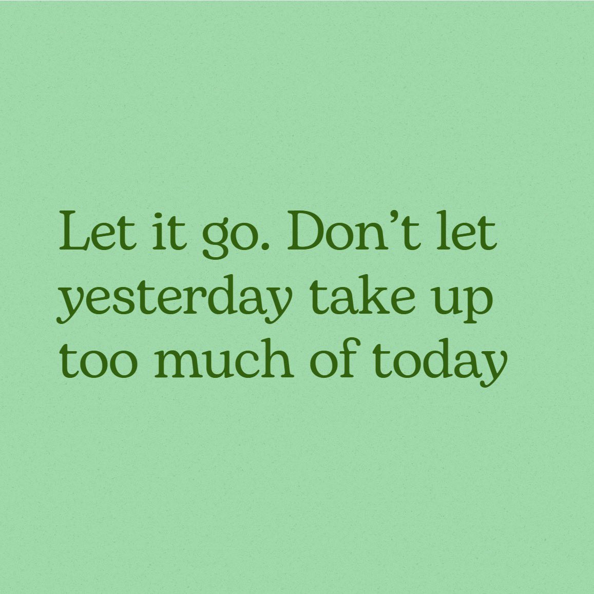 #ICUThoughtForToday: Let it go