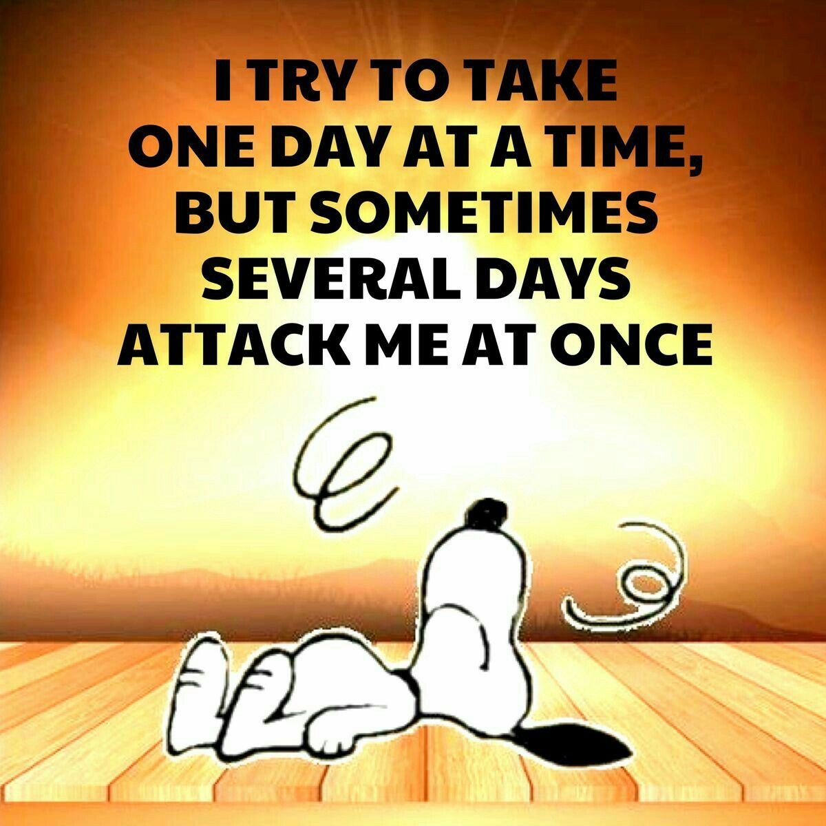 #LaughterIsTheBestICUMedicine: Snoopy: One day at a time