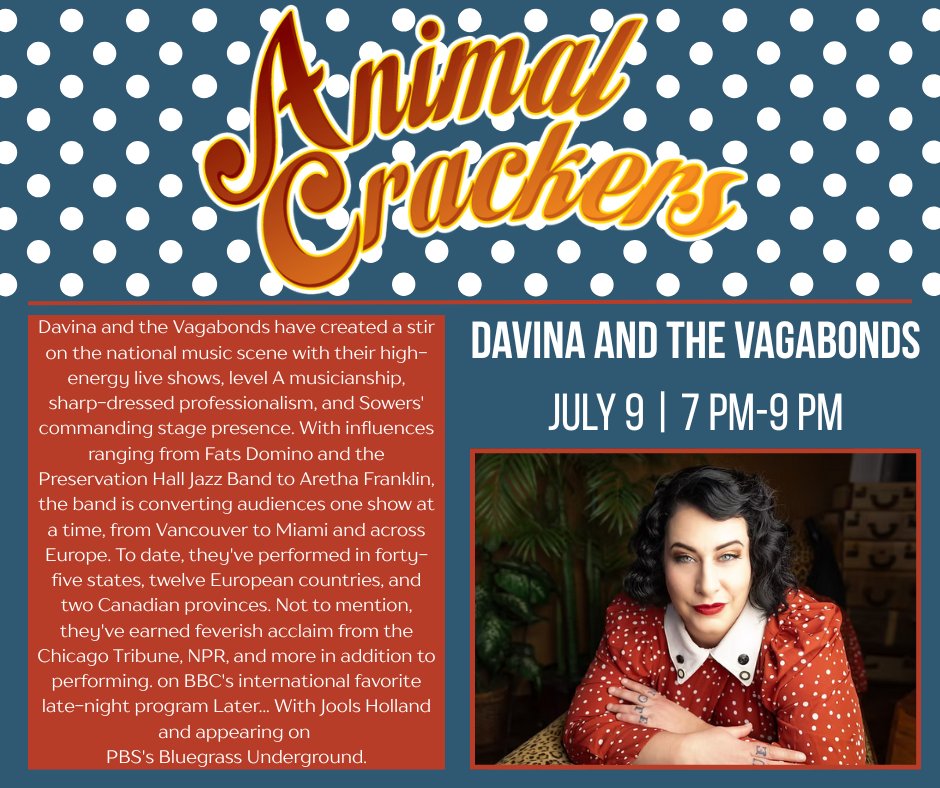 Kicking off our Animal Crackers concert series is Davina and the Vagabonds!
You still have time to get season tickets or individual concert tickets for any of our performers!
We will see you at the Zoo!
racinezoo.org/animal-crackers
