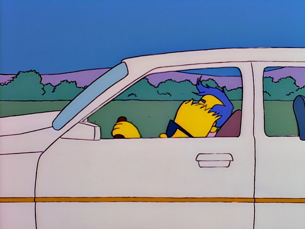 Bart going out for a drive