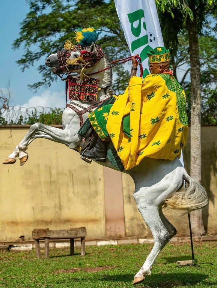 SantaExqCobarr's tweet photo. Mr. Farooq Oreagba (Mr. Steeze)  with his horse in a stunning 2nd outfit at Ojude Oba. Yoruba men and steeze = 5&amp;6 🤞🔥🥶 📸

#OjudeOba2025 https://t.co/k9PBEAn52J