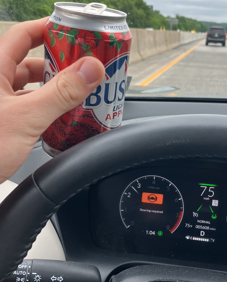 HarryBalls01's tweet photo. Retard car yelling at me to steer when I’m just trying to enjoy a bapple on the road https://t.co/VjrIozVWdG