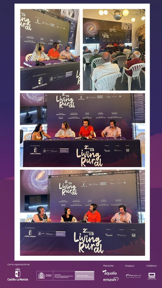 Festival CLM Living Rural (@clmlivingrural) on Twitter photo 🎙️ Así se vivió ayer la retransmisión en directo de <a href="/RadioCLM_es/">Radio Castilla-La Mancha</a> desde #AlcobaDeLos Montes. Voces, emoción y mucha energía compartida con el pueblo 💚
¡Gracias por hacerlo tan especial!
#gobjccm #Medeland #Miteco #Aqualia #Emaser #CMM #jccmciudadreal #RadioEnDirecto 🎙️ Así se vivió ayer la retransmisión en directo de <a href="/RadioCLM_es/">Radio Castilla-La Mancha</a> desde #AlcobaDeLos Montes. Voces, emoción y mucha energía compartida con el pueblo 💚
¡Gracias por hacerlo tan especial!
#gobjccm #Medeland #Miteco #Aqualia #Emaser #CMM #jccmciudadreal #RadioEnDirecto