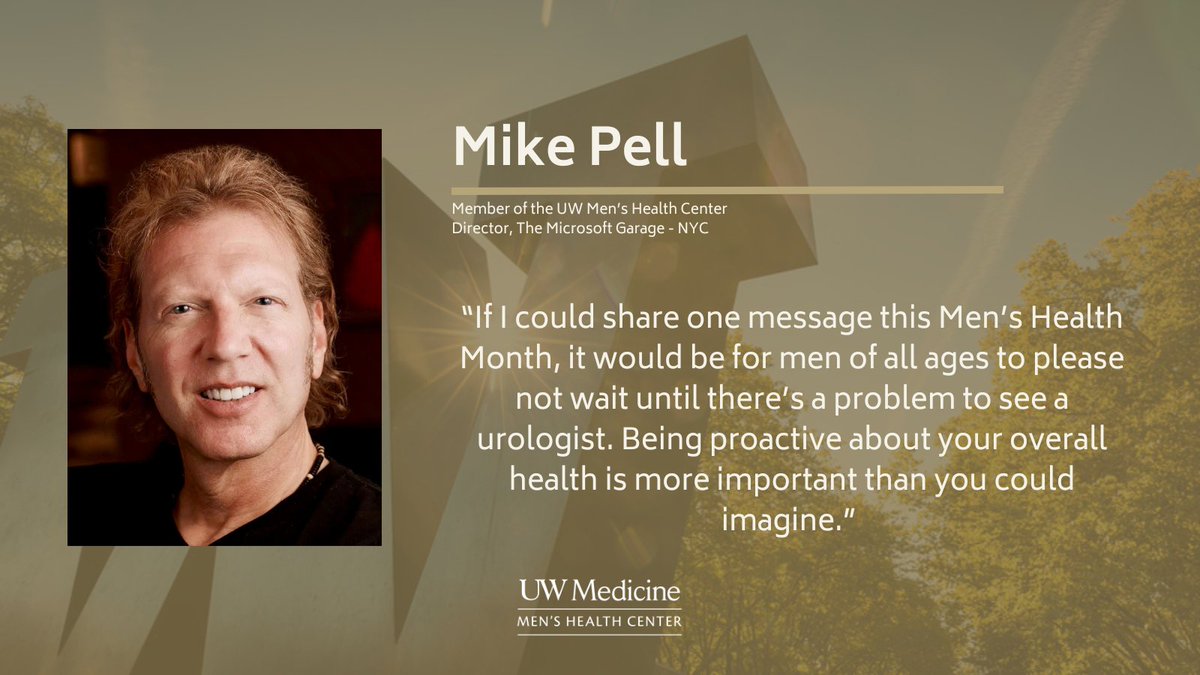 Mike Pell from the UW Men's Health Council shares a key reminder this #UWMensHealthMonth2025: Don’t wait for a problem to see a urologist. Prioritize your health early. Being proactive makes all the difference.