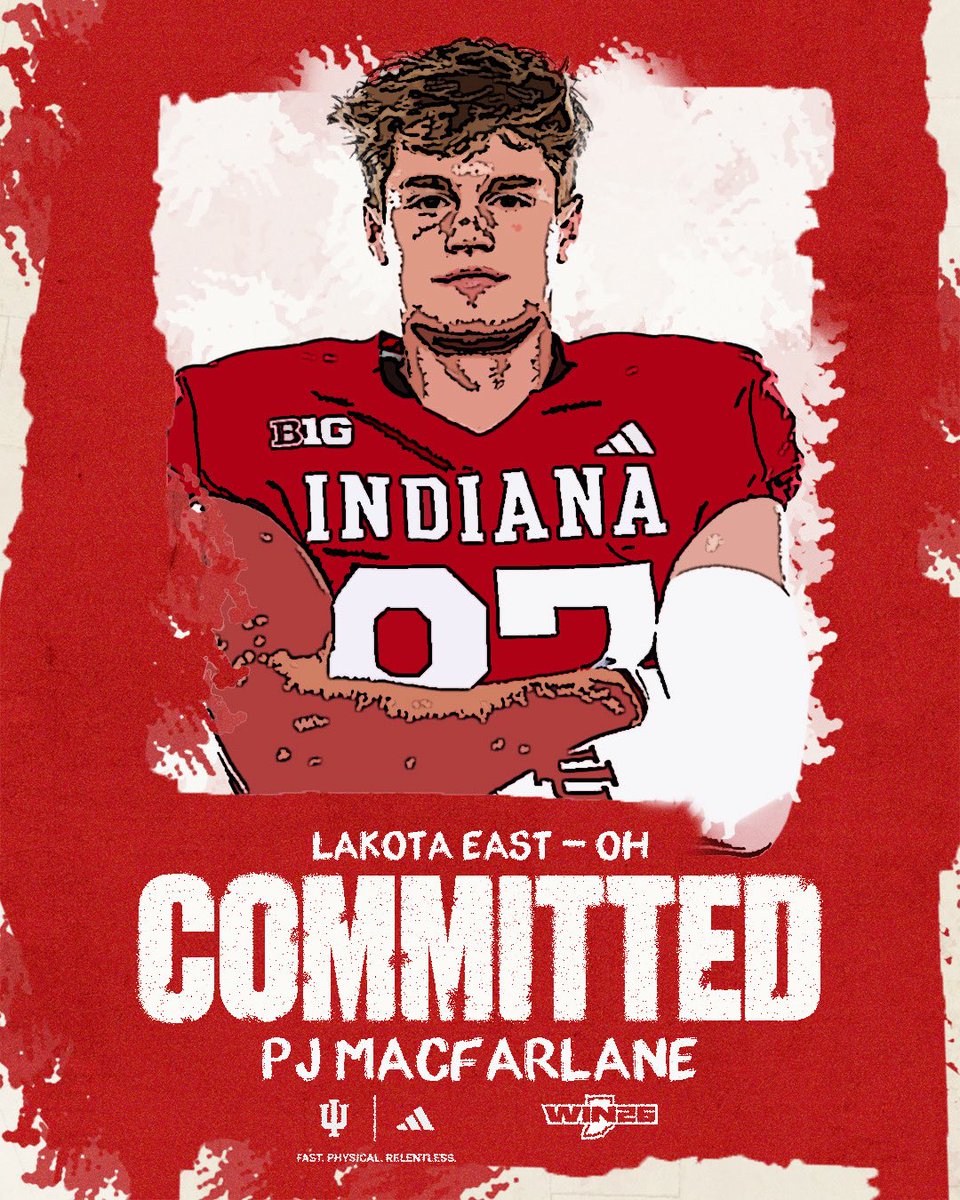 macfarlane_pj's tweet image. Psalm 23:6.
Blessed to be in this position. Thank you to everyone that’s helped me on this journey. I’m excited to announce my commitment to Indiana University! Time to get to work. Go Hoosiers!
@IndianaFootball @CCignettiIU @coachgrantcain @LakotaEastFB