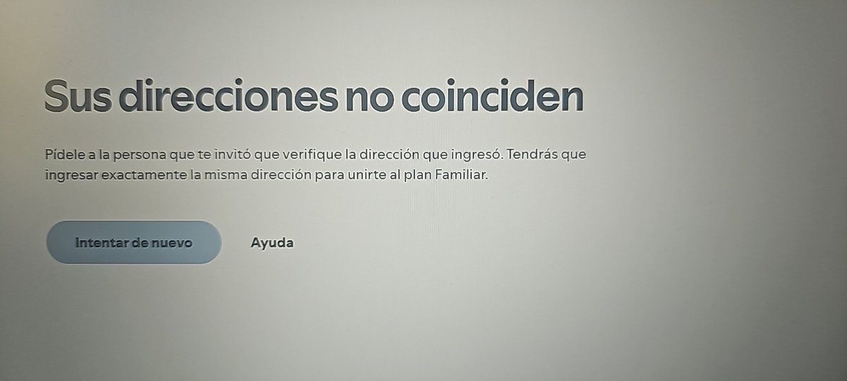 ElPantunflasmx's tweet photo. @SpotifyAyuda Buen dia! Estoy tratando de dar de alta la cuenta de mi hija en premium y no reconoce mi dirección,  y la dirección la estoy copiando directamente de mi cuenta https://t.co/Oo18HOp8ue
