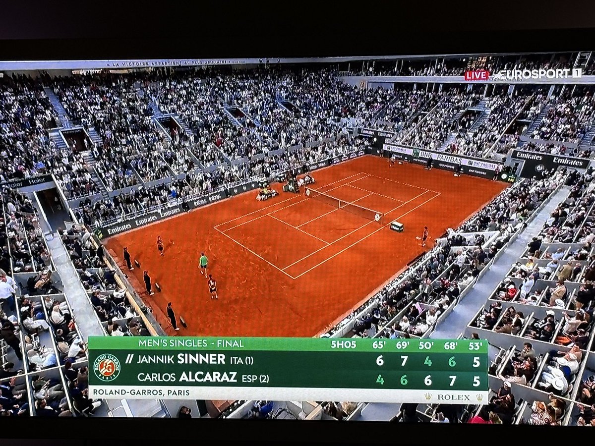 Igualdad nivel:

#RolandGarros2025 #RolandGarrosfinal