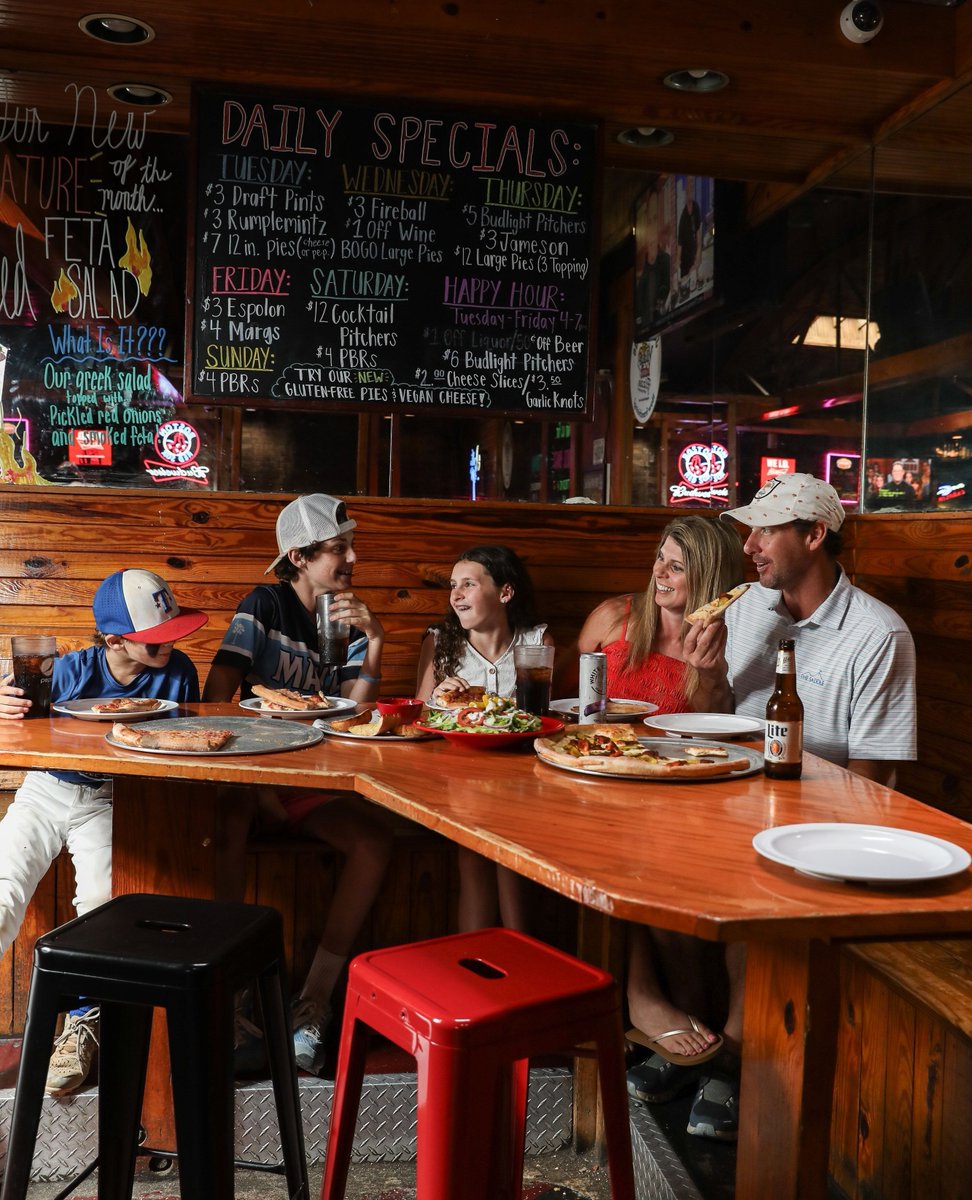 Sundays are for good food and good vibes. 🍕
Our Sunday Funday deal includes a large 1-topping pizza, a big salad (Idiot/Greek), garlic bread/knots, and drinks to share — all for just $29.99.

Available for dine-in, pickup, or delivery. Ordering online? Use promo code 'FUNDAY.'