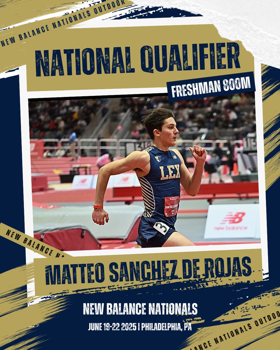 🚨NATIONAL QUALIFIER ALERT🚨 In his first high school 800m race, Matteo Sanchez de Rojas breaks the elusive 2-minute barrier to punch his ticket to New Balance Nationals!! #LexGo #MinutemenTF #NBNationals