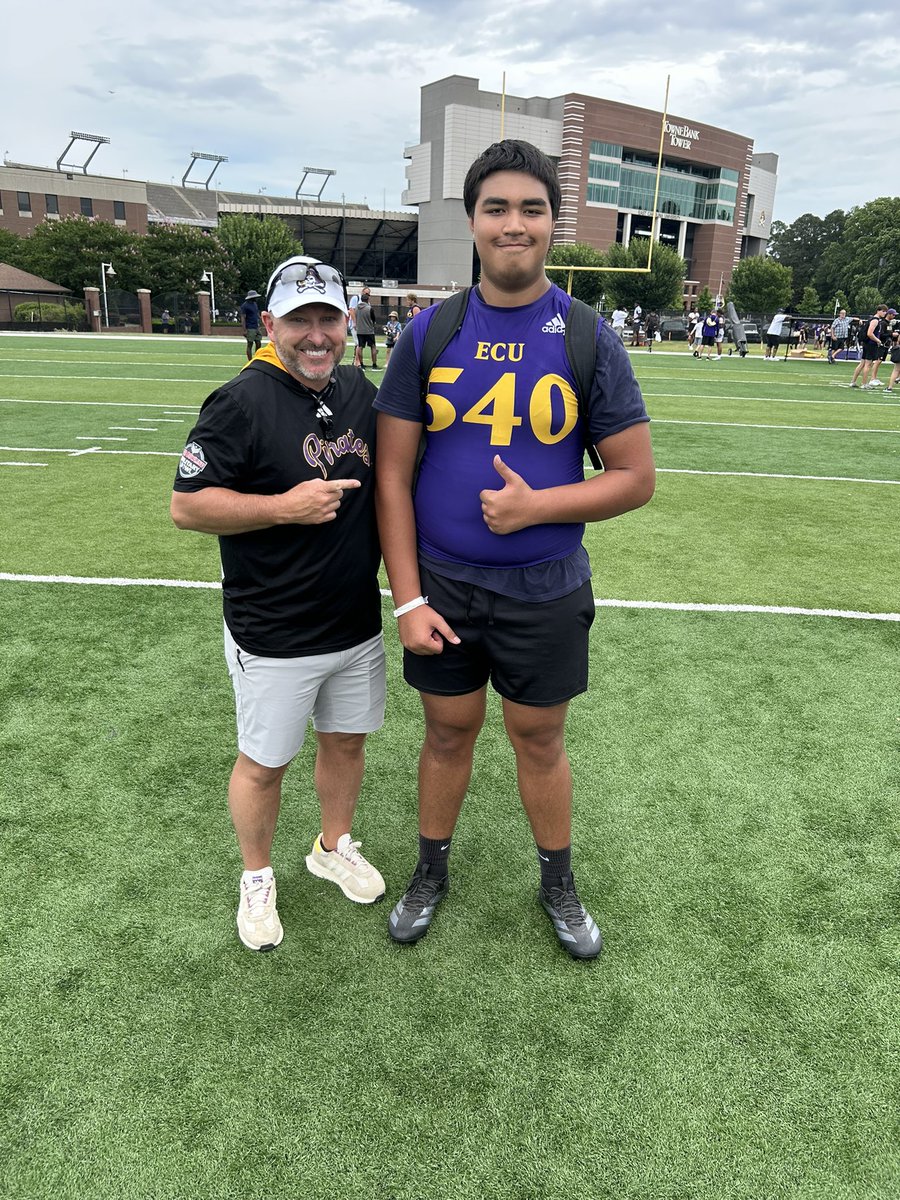Had a great experience at the Blake Harrell camp at Eastern Carolina University today! I was able to learn from my position coaches and will bring this knowledge back to my school!