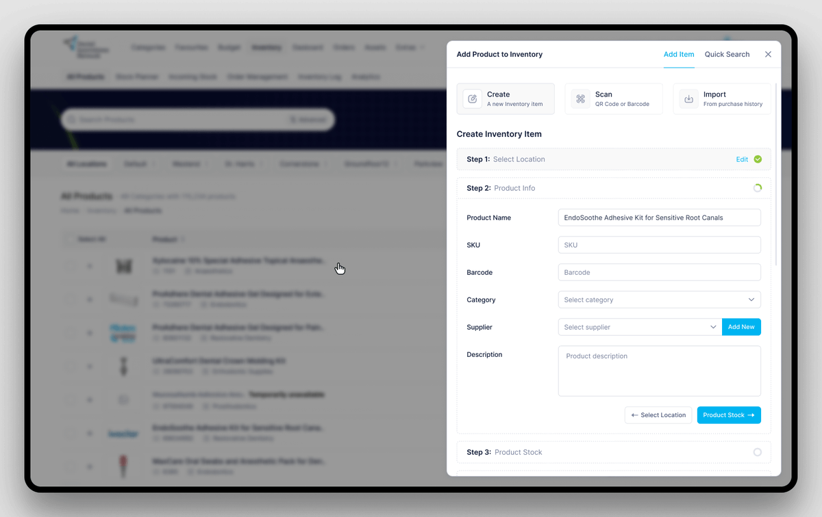 studio_keentms's tweet photo. Day 2

Refining the Add to #Inventory flow. Modal layout updated with a clearer split between creating a new item vs importing/searching. "Create" is now a guided #wizard. Aiming to make a complex flow feel seamless. https://t.co/v9SMbGBTTU