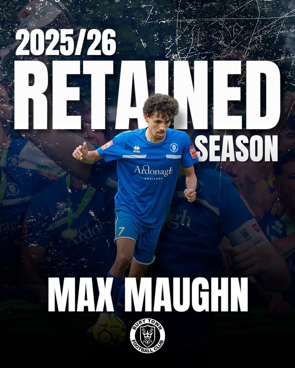 BuryTownFC's tweet photo. 📝PLAYER RETAINED: Our tricky winger Max Maughn is confirmed to be staying with the Blues next season. He will be entering his 7th season with the club having notched up 208 appearances, netting 22 goals.

#burytownfc https://t.co/40KfT08NaX