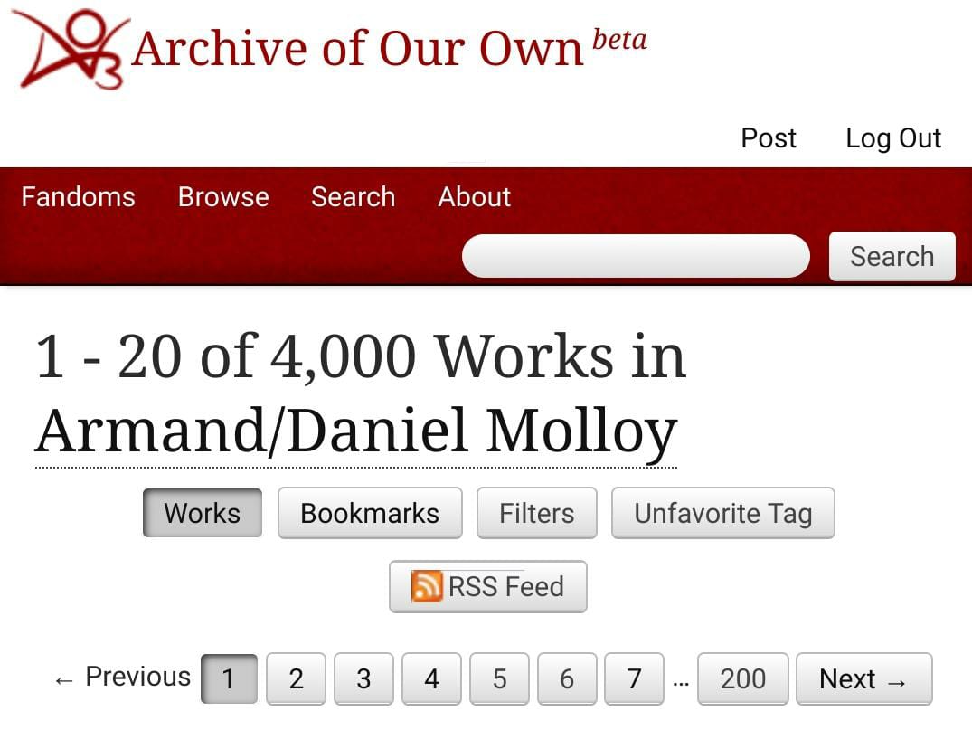 millyxando's tweet image. happy 4,000 works in armand/daniel molloy tag on ao3 for those who celebrate