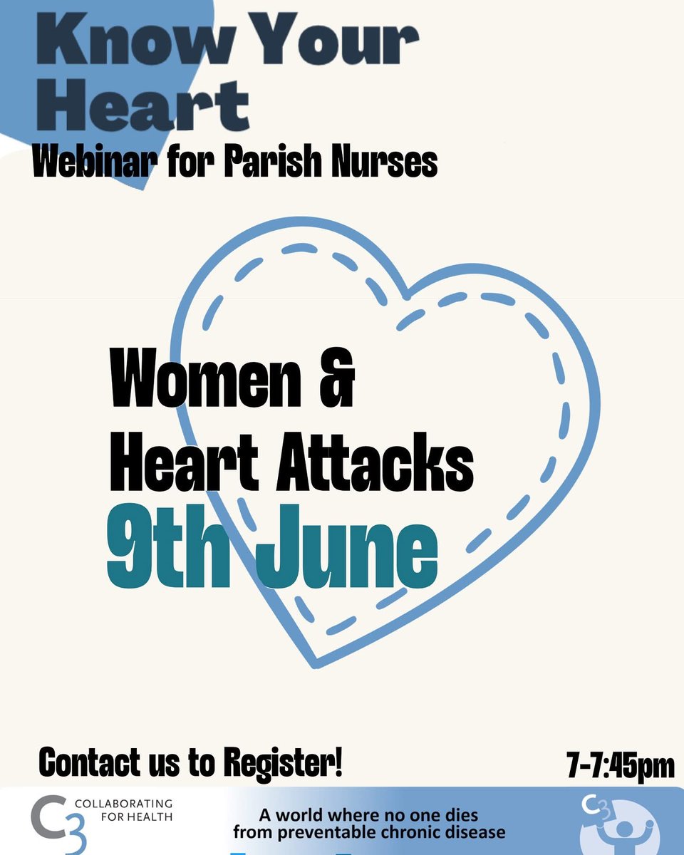 Parish Nursing UK (@parishnursinguk) on Twitter photo 📣 Calling all UK parish nurses! Join us for the 1st session of Know Your Heart. This session in collaboration <a href="/C3health/">C3 Collaborating for Health</a> explores MIs in women specifically for the parish nursing context. Partners and parish nurses will be sent the joining information; contact us to sign up. 📣 Calling all UK parish nurses! Join us for the 1st session of Know Your Heart. This session in collaboration <a href="/C3health/">C3 Collaborating for Health</a> explores MIs in women specifically for the parish nursing context. Partners and parish nurses will be sent the joining information; contact us to sign up.