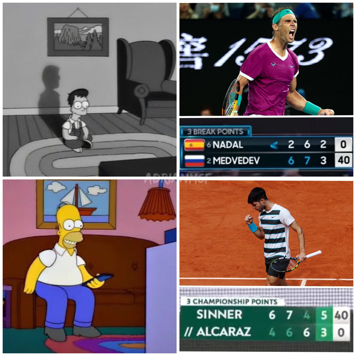 AdrianMCF's tweet photo. Y el hijo preguntó:

“¿Que estás viendo papá?”.

Y el padre respondió:

“Al sucesor de Rafael Nadal”.

CARLOS ALCARAZ GANADOR DE ROLAND GARROS TRAS UNA REMONTADA HISTÓRICA. https://t.co/JkiOIYFGGb