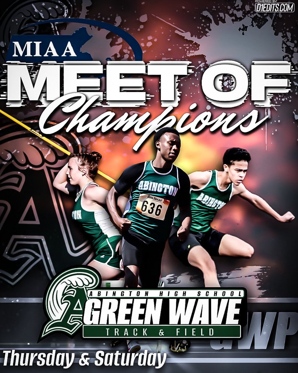 Green Wave Track &amp; Field will be well represented at today’s Meet of Champions (Day 2 rescheduled from yesterday)