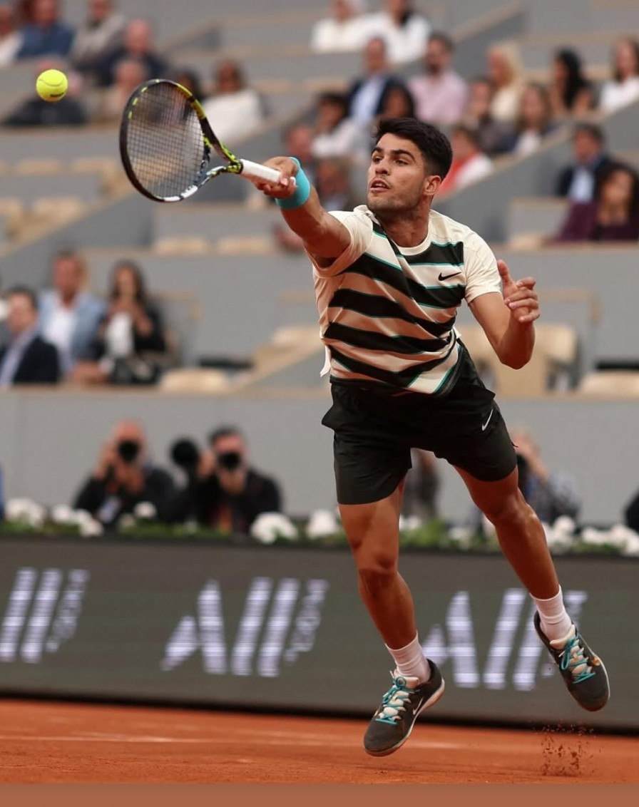 <a href="/carlosalcaraz/">Carlos Alcaraz</a> 5.
 
    Roland Garros 2025
    vs. Jannik Sinner
    4-6 6-7(4) 6-4 7-6(3) 7-6(2)