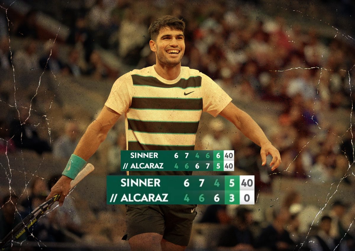 Carlos Alcaraz defended his title.

Carlos Alcaraz won this match.

🇪🇸 💎

#RG2025 #CarlosAlcaraz #RolandGarros