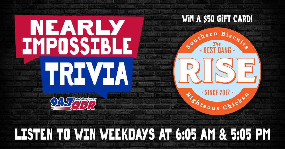 Rise Southern Biscuits and Righteous Chicken, we're hooking you up with $50 to try it yourself! Listen to win at 6:05 a.m., and 5:05 p.m. Check out Rise Southern Biscuits and Righteous Chicken today and win all week with QDR and Only QDR!