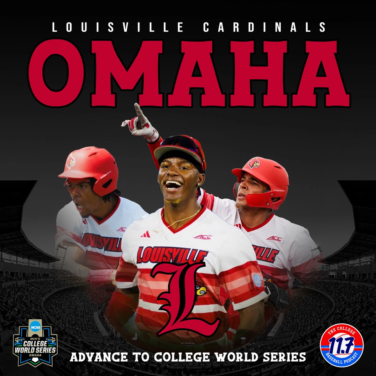 Louisville Cardinals win the Louisville Super Regional and advance to the College World Series for the 6th time in program history