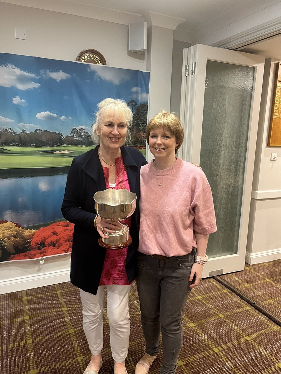 Ten years ago, when she was Club Captain, Kate Hood sponsored the Captains Cup trophy to be competed for annually by the EBGC ladies. This year she won her own trophy! Pictured here with daughter Francesca, her caddy. Congratulations Kate!