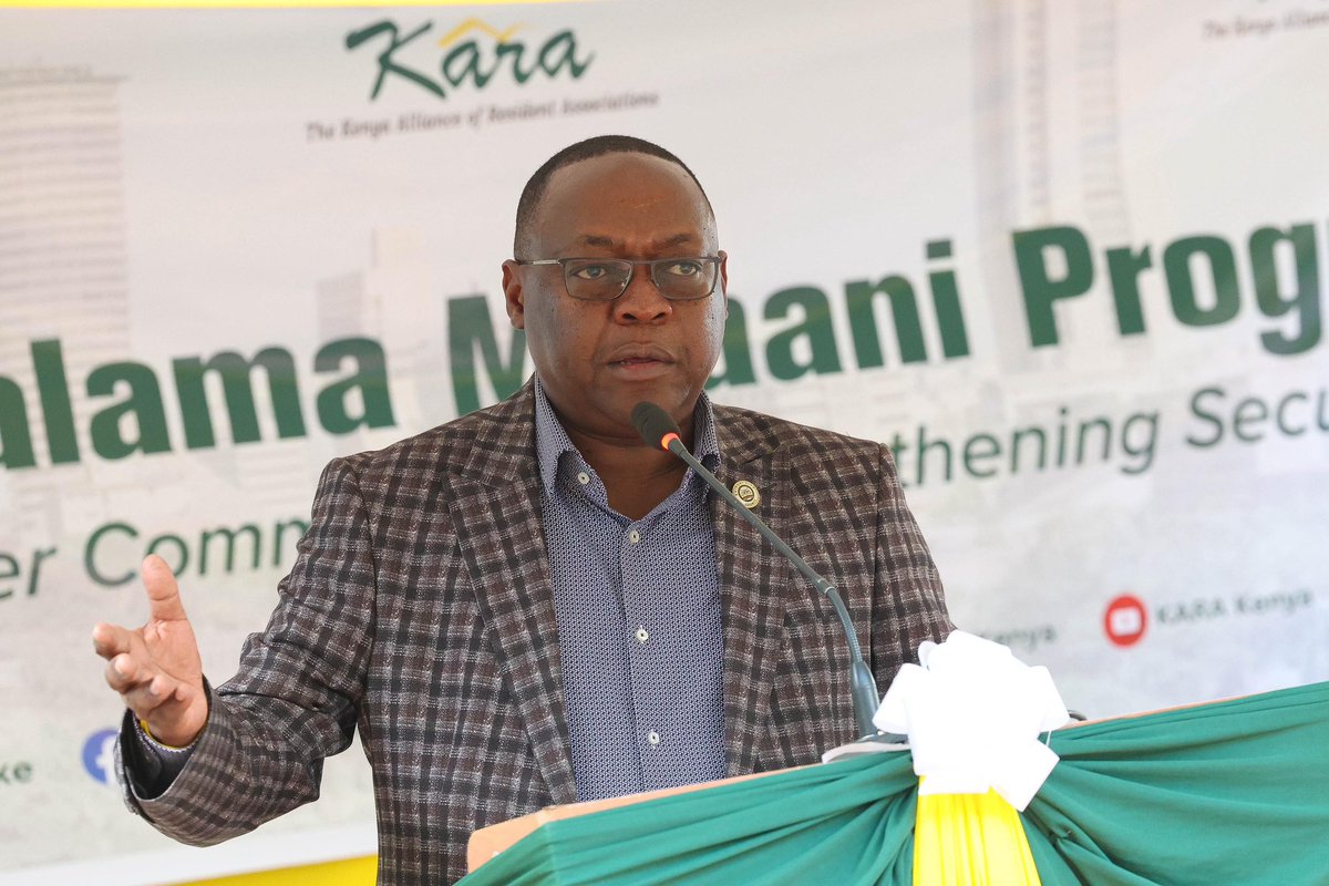 H.E.Njoroge Muchiri DG Nairobi (@jnjorogemuchiri) on Twitter photo This afternoon, I joined P.S Dr. <a href="/ray_omollo/">Dr. Raymond Omollo — CBS</a> and a host of other leaders from Nairobi County for the launch of Usalama Mitaani forum convened by the Kenya Association of Residents Association (KARA).
Security begins with us and this forum is a step forward towards building This afternoon, I joined P.S Dr. <a href="/ray_omollo/">Dr. Raymond Omollo — CBS</a> and a host of other leaders from Nairobi County for the launch of Usalama Mitaani forum convened by the Kenya Association of Residents Association (KARA).
Security begins with us and this forum is a step forward towards building
