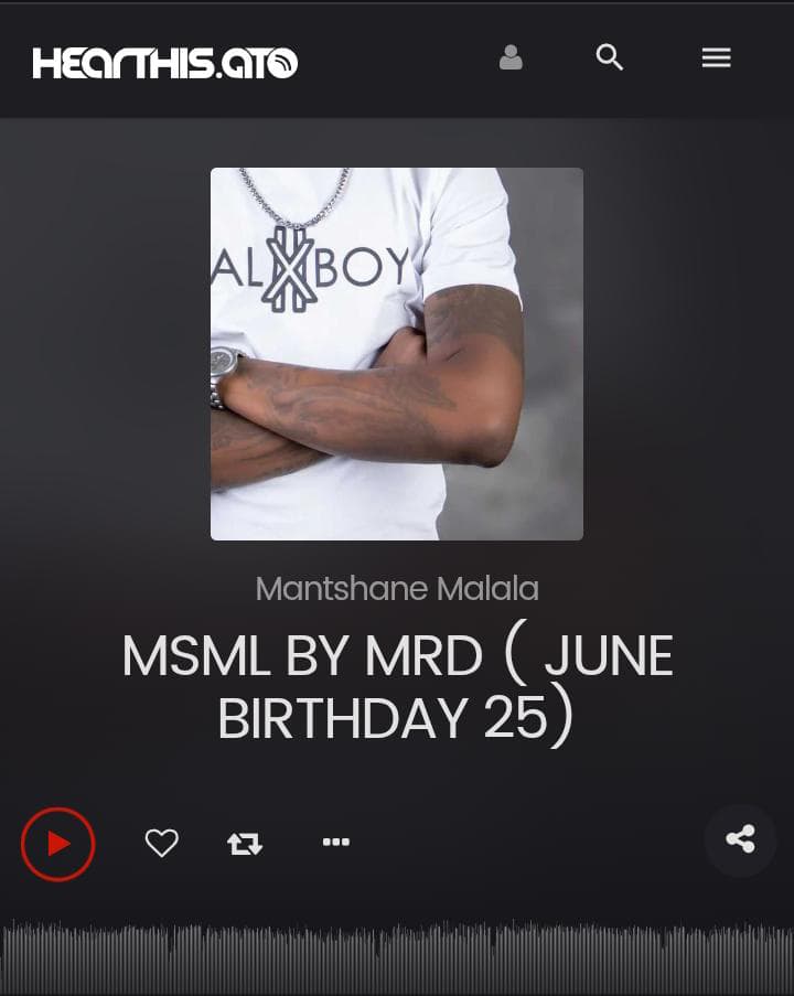New Mixtape Alert BY MRD
🚨🎧📀💿🎺🎷🚻🆕🆒🔛🔝📀 
#SoulfulHouseLivesOn
#BirthdayMix
🚨hearthis.at/mantshane-mala…