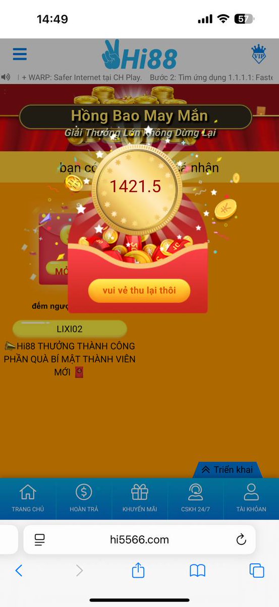 TVT091123's tweet photo. Còn này lì xì thành viên mới cao quá ae ơi kkk
nạp rút cũng nhanh nữa link cho ae trãi nghiệm nè
https://t.co/bYb0EAdQIj https://t.co/Kox7t2o30t